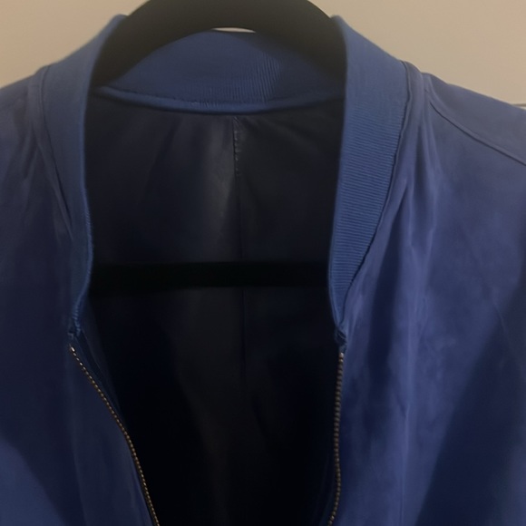 Stunning leather/suede reversible jacket with pockets - genuine leather - Picture 3 of 16